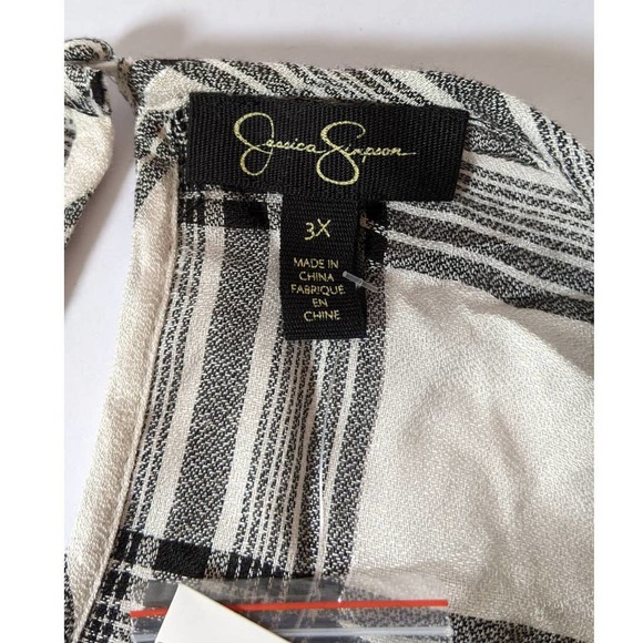 Jessica Simpson Plaid blouse with lace 3XL NWT - Picture 2 of 10